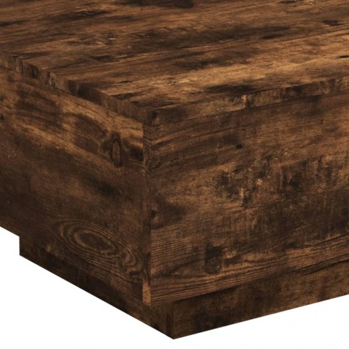 Sofabord i konstrueret træ 55×55×31 cm - røget egetræsfarve