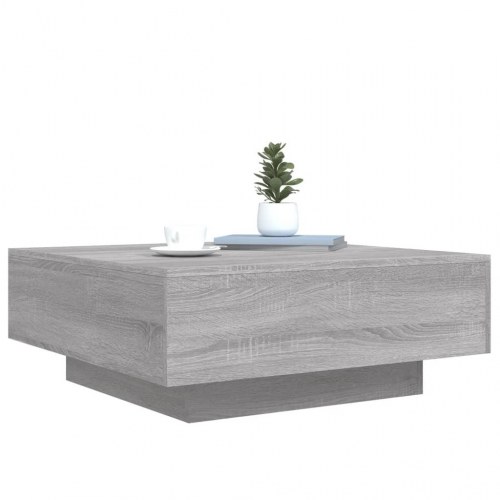 Sofabord 80 × 80 × 31 cm i konstrueret træ - grå sonoma-eg