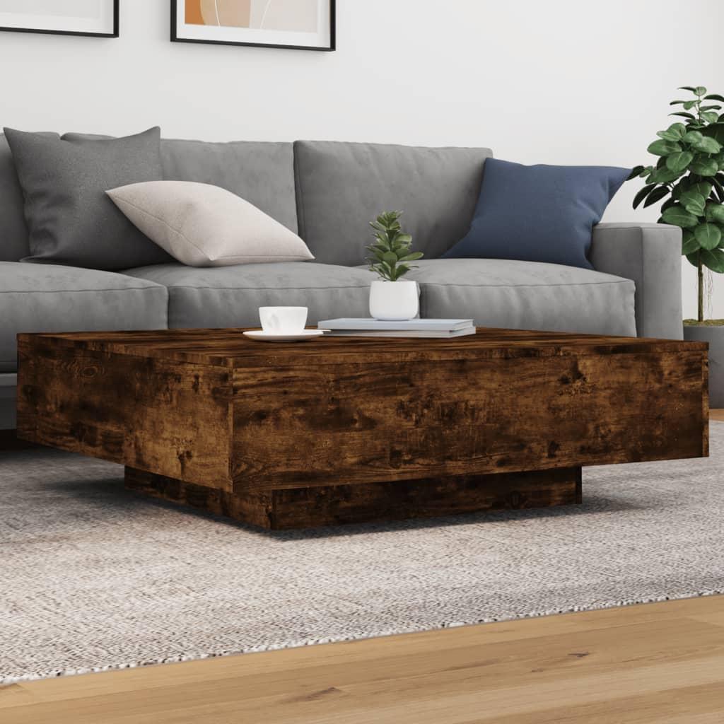 Sofabord 100x100x31 Cm Konstrueret Træ Røget Sonoma Eg