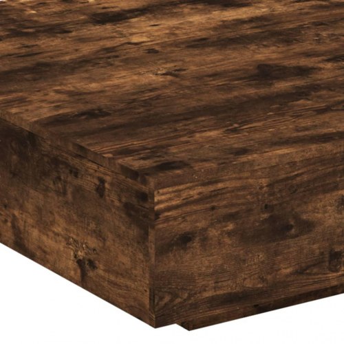 Sofabord 100 × 100 × 31 cm i konstrueret træ - røget sonoma-eg