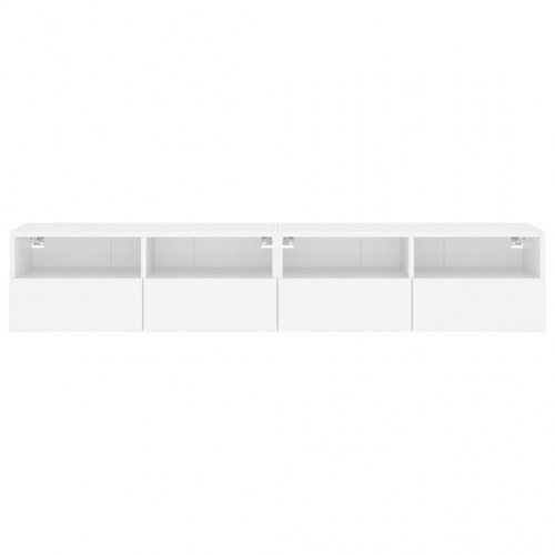 Væghængte tv-borde 2 stk. 80 x 30 x 30 cm - hvid