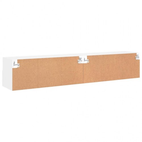 Væghængte tv-borde 2 stk. 80 x 30 x 30 cm - hvid