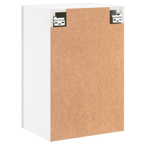 Væghængt tv-bord 40,5x30x60 cm konstrueret træ hvid