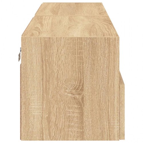Væghængte tv-borde 2 stk. 60x30x30 cm konstrueret træ sonoma-eg
