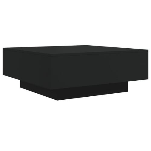 Sofabord 80x80x31 cm konstrueret træ sort