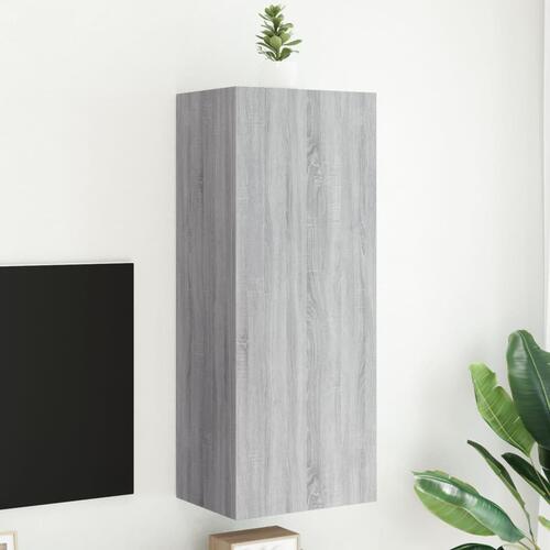 Væghængt tv-bord 40,5x30x102 cm konstrueret træ grå sonoma-eg