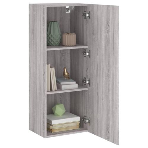 Væghængt tv-bord 40,5x30x102 cm konstrueret træ grå sonoma-eg