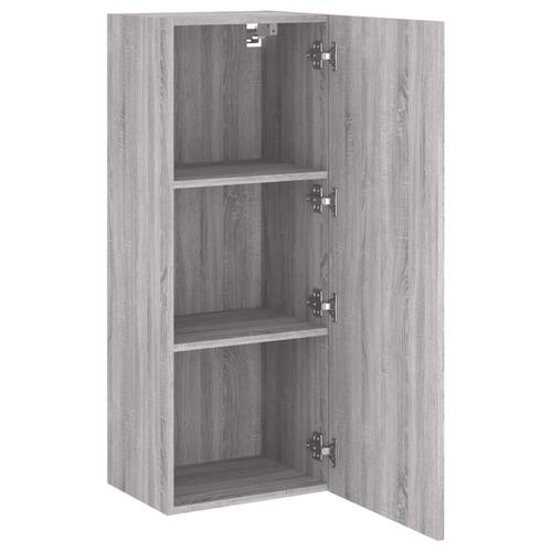 Væghængt tv-bord 40,5x30x102 cm konstrueret træ grå sonoma-eg