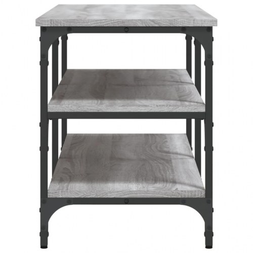 Skobænk med 3 hylder - 100 × 38,5 × 49 cm, grå sonoma-eg