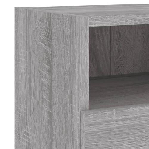 Væghængt tv-bord 60x30x30 cm konstrueret træ grå sonoma-eg