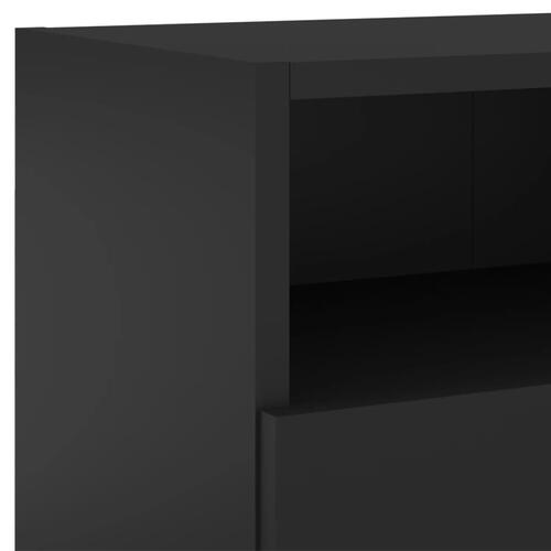 Væghængt tv-bord 80x30x30 cm konstrueret træ sort