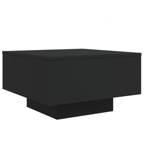 Sofabord 55x55x31 cm konstrueret træ sort