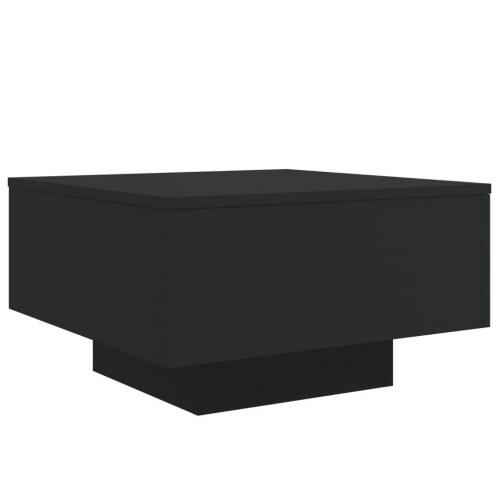 Sofabord 55x55x31 cm konstrueret træ sort