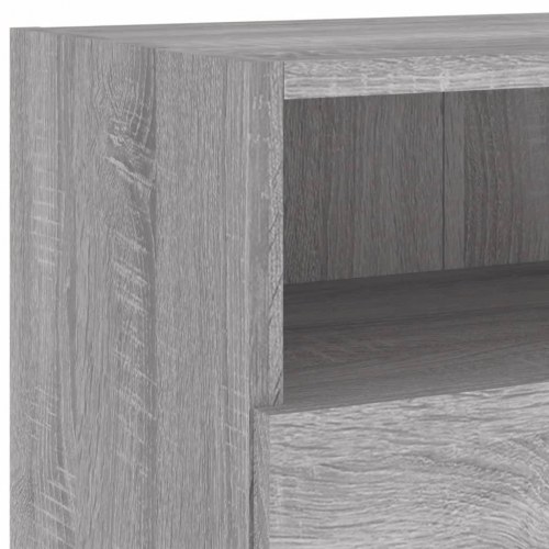 Væghængt tv-bord 2 stk. 100x30x30 cm konstrueret træ grå sonoma