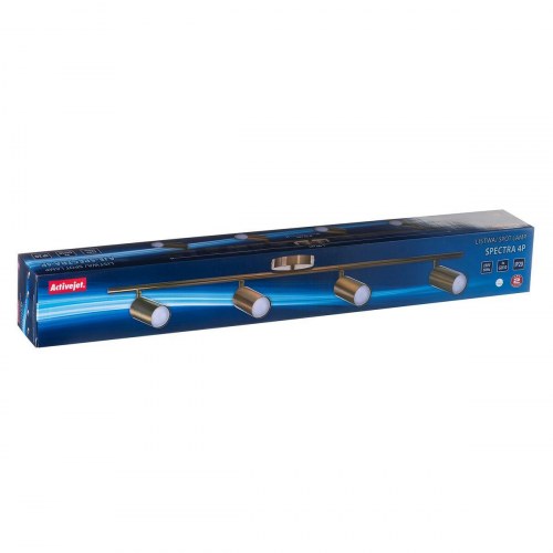 Activejet AJE-SPECTRA 4P loftlampe - gylden metal, 4 spot, GU10