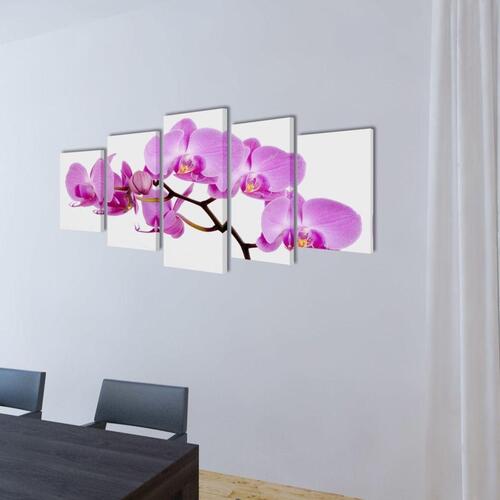 Kanvasbilledsæt orkide 100 x 50 cm