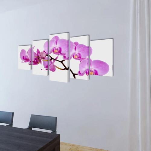 Kanvasbilledsæt orkide 200 x 100 cm