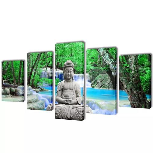 Kanvasbilledsæt Buddha 200 x 100 cm