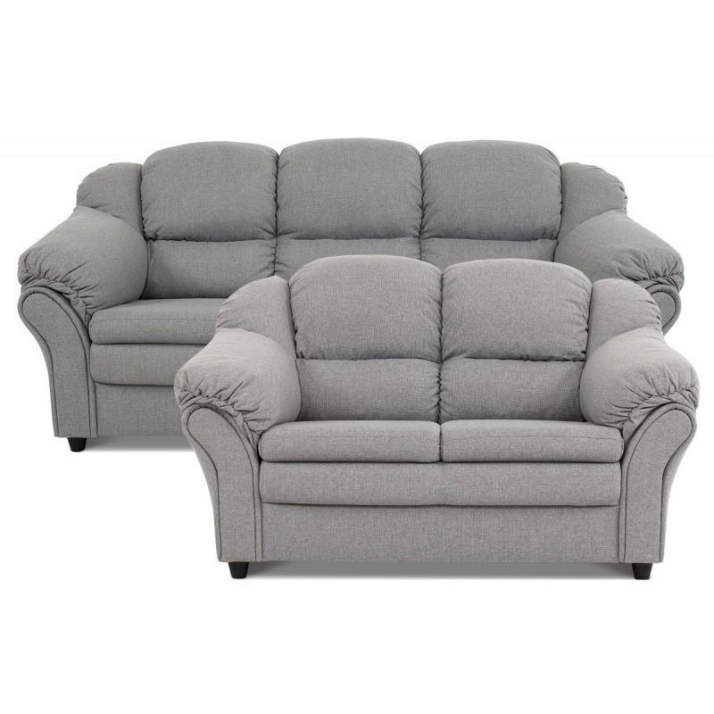 Elias 2+3 pers Sofasæt Lysegrå stof