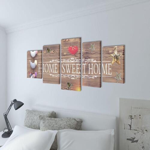Lærredsbillede 100x50 cm Home Sweet Home