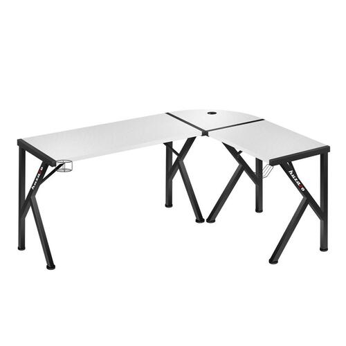Skrivebord Huzaro Hero 6.3 Hvid Sort Stål Kulfiber 154 x 74 x 117 cm