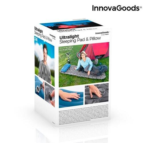 Oppustelig madras og hovedpude Ultralight InnovaGoods