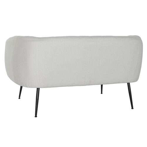 Sofa Sort Greige Skum Træ Metal Fløjl Scandi 129 x 75 x 73 cm