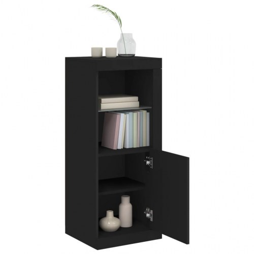 Skænk med LED-lys 41 x 37 x 100 cm sort