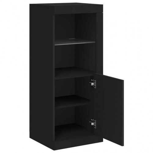 Skænk med LED-lys 41 x 37 x 100 cm sort