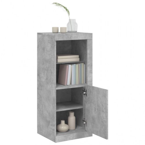 Skænk med LED-lys 41×37×100 cm - betongrå