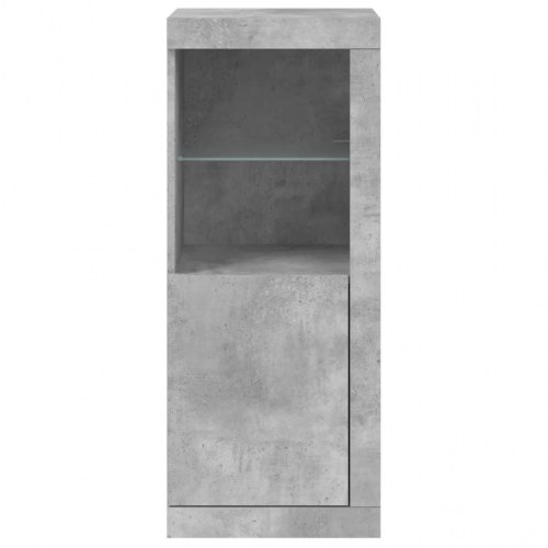 Skænk med LED-lys 41×37×100 cm - betongrå