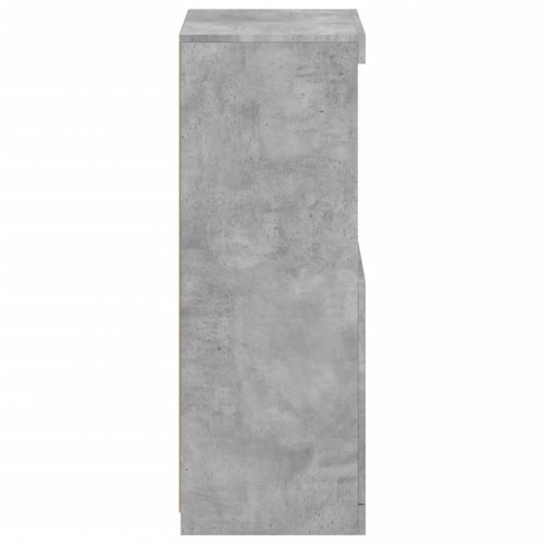 Skænk med LED-lys 41×37×100 cm - betongrå