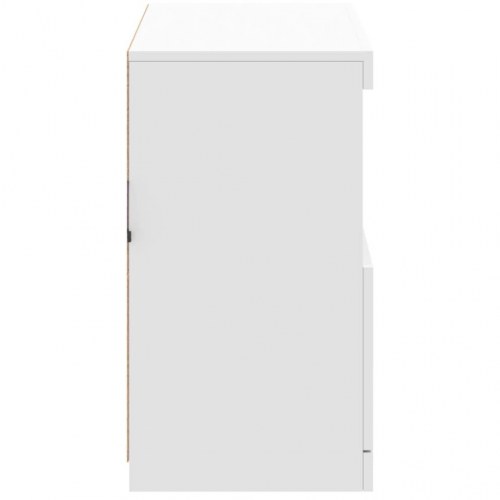 Skænk med LED-lys 81 × 37 × 67 cm - hvid