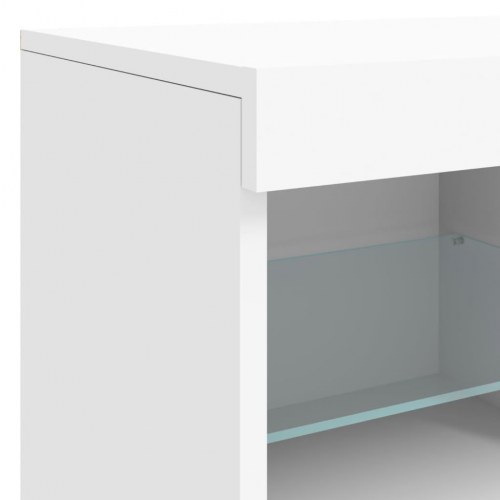 Skænk med LED-lys 81 × 37 × 67 cm - hvid