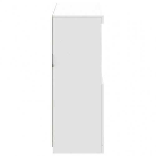 Skænk med LED-lys 81x37x100 cm hvid