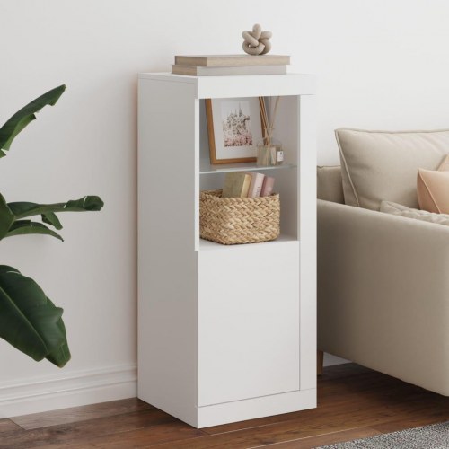 Skænk med LED-lys 41 × 37 × 100 cm - hvid