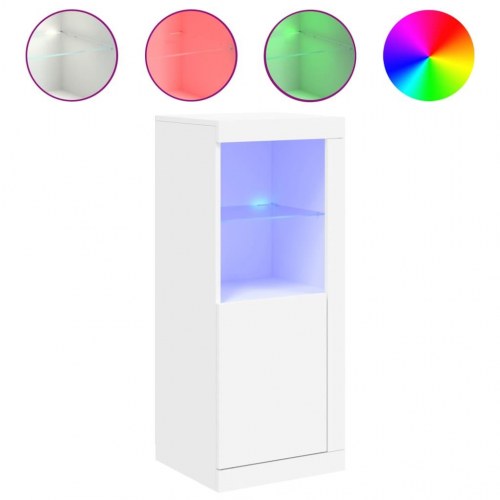 Skænk med LED-lys 41 × 37 × 100 cm - hvid