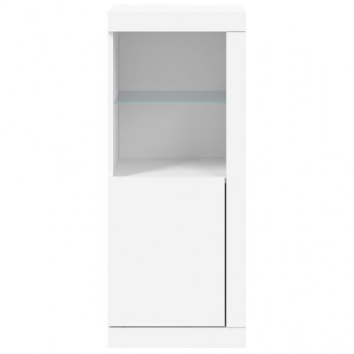 Skænk med LED-lys 41 × 37 × 100 cm - hvid