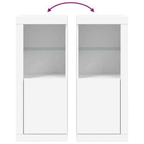 Skænk med LED-lys 41 × 37 × 100 cm - hvid