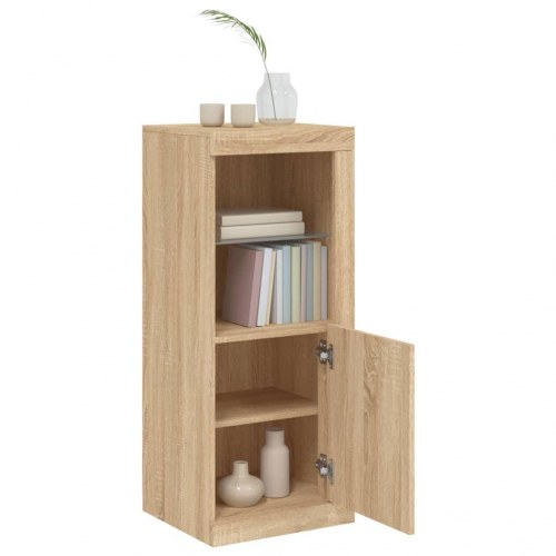 Skænk med LED-lys 41 × 37 × 100 cm - sonoma-eg