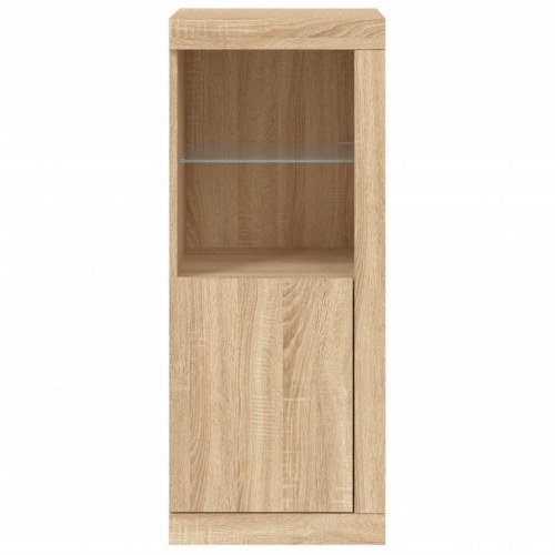 Skænk med LED-lys 41 × 37 × 100 cm - sonoma-eg
