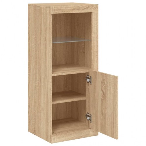 Skænk med LED-lys 41 × 37 × 100 cm - sonoma-eg