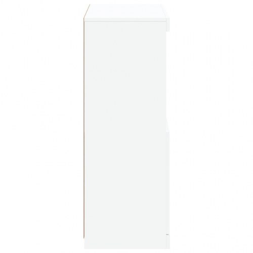 Skænk med LED-lys 60,5 × 37 × 100 cm - hvid