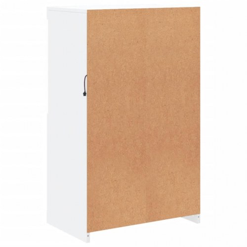Skænk med LED-lys 60,5 × 37 × 100 cm - hvid