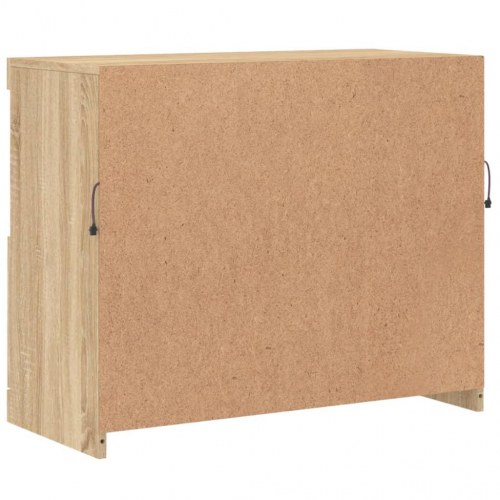 Skænk med LED-lys 81×37×67 cm - sonoma eg