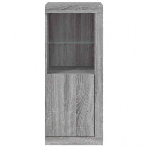 Skænk med LED-lys 41×37×100 cm - grå sonoma-eg