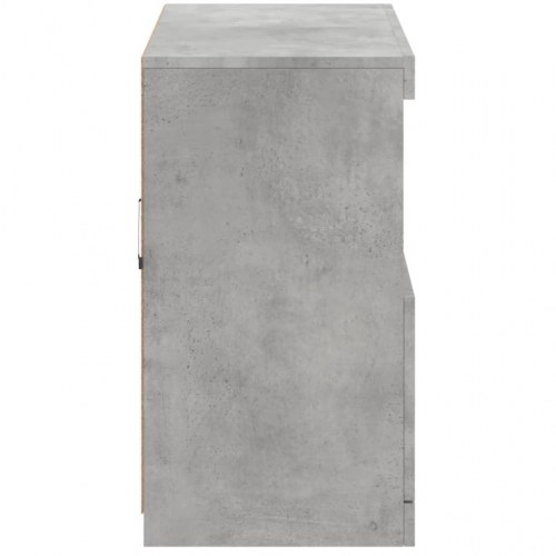 Skænk med LED-lys 81 × 37 × 67 cm - betongrå