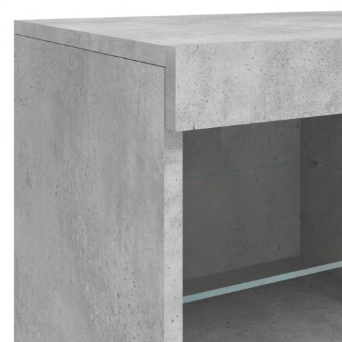 Skænk med LED-lys 81 × 37 × 67 cm - betongrå