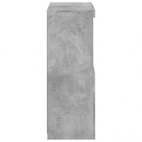 Skænk med LED-lys 60,5×37×100 cm - betongrå