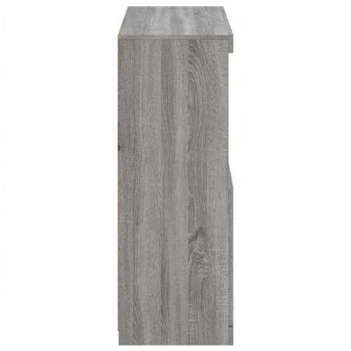 Skænk med LED-lys 81x37x100 cm grå sonoma-eg